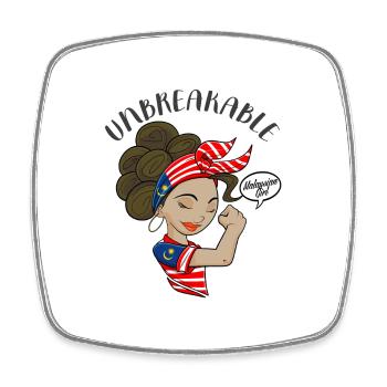Malaysian Girl Unbreakable Malaysian Heritage - Viereckiger Kühlschrankmagnet - Weiß - Vorne