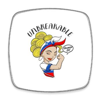 Slovenian Girl Unbreakable Slovenian Heritage - Viereckiger Kühlschrankmagnet - Weiß - Vorne