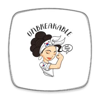 South Korean Girl Unbreakable I Heritage South - Viereckiger Kühlschrankmagnet - Weiß - Vorne