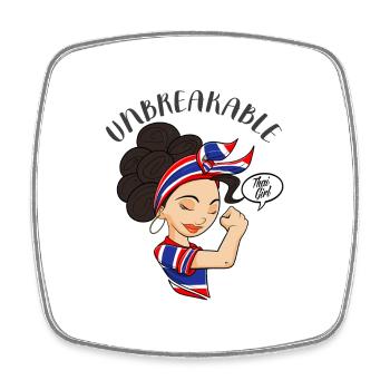 Fille thaïlandaise incassable I Héritage thaïlandais I Thaïlande - Magnet carré - blanc - Devant