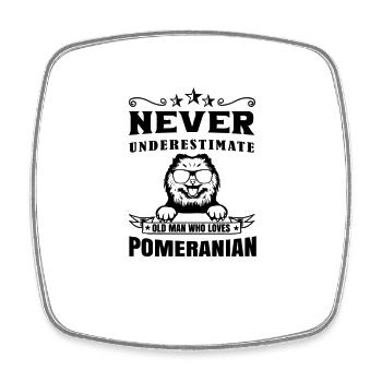 Spitz Pomeranian Zwergspitz Dog - Square fridge magnet - white - Front