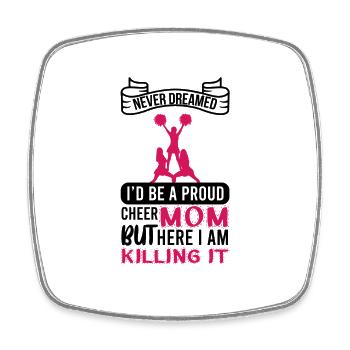 Cheerleading Cheerleader Gift - Square fridge magnet - white - Front