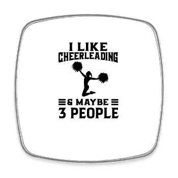 Cheerleading Cheerleader Gift - Square fridge magnet - white - Front