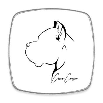 CANE CORSO Profile Dogs Dog Wilsigns - Square fridge magnet - white - Front