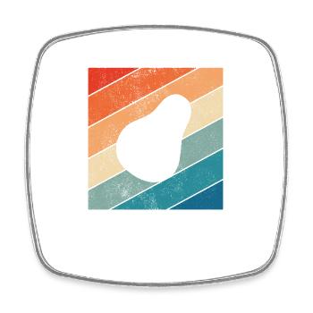 Avocado Vegan Lover Retro Veggie Diet Gift idea - Viereckiger Kühlschrankmagnet - Weiß - Vorne