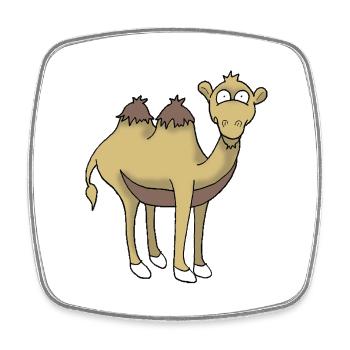 Camel - Square fridge magnet - white - Front