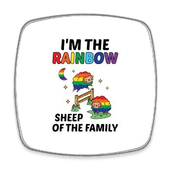 I'm The Rainbow Sheep In The Family Lesbian Love G - Viereckiger Kühlschrankmagnet - Weiß - Vorne
