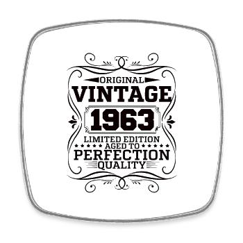 Vintage 1963 Original Limited Edition - Viereckiger Kühlschrankmagnet - Weiß - Vorne