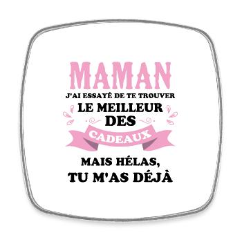 Maman j'ai essayé de te trouver Le meilleur cadeau - Magnet carré - blanc - Devant