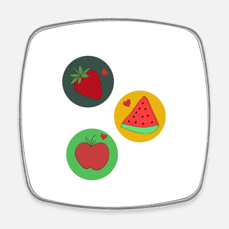 Fruits - Square fridge magnet - white