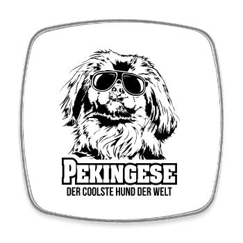 PEKINGESE coolster Hund Hundespruch Wilsigns Hunde - Viereckiger Kühlschrankmagnet - Weiß - Vorne