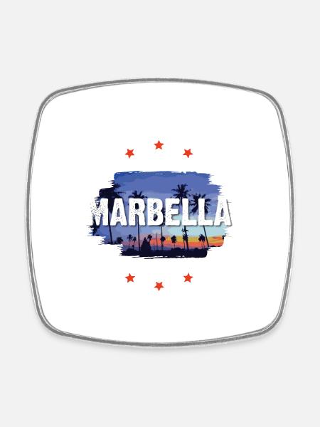 Marbella - Viereckiger Kühlschrankmagnet - Weiß