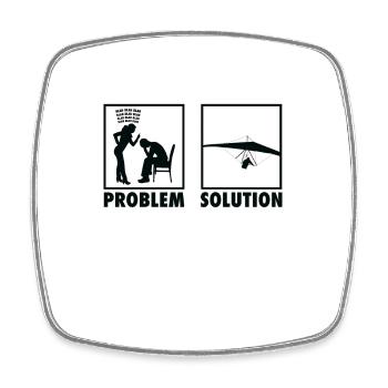 Paragliding Paragliders Statement Problem - Viereckiger Kühlschrankmagnet - Weiß - Vorne