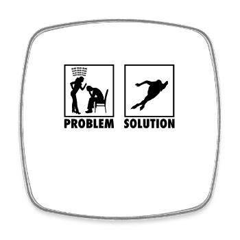 Speedskating Speed Skater Ice Skating Statement - Square fridge magnet - white - Front