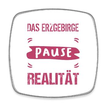 Das Erzgebirge ist meine Pause - Viereckiger Kühlschrankmagnet - Weiß - Vorne