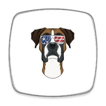 Boxer USA Lunettes de soleil I American Flag Boxer - Magnet carré - blanc - Devant