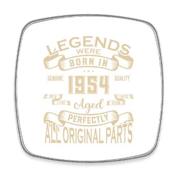 Legends Were Born In 1954. Aged Perfectly All orig - Viereckiger Kühlschrankmagnet - Weiß - Vorne