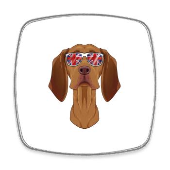 Vizsla UK Sunglasses I English Flag I Union Jack - Square fridge magnet - white - Front