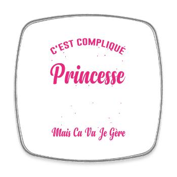 Princesse 52 Ans Idée Cadeau Anniversaire Amour - Magnet carré - blanc - Devant
