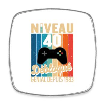 40 Ans 1983 Anniversaire Cadeau Citation Gamer - Magnet carré - blanc - Devant