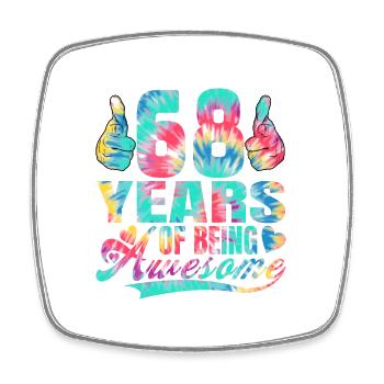 68e anniversaire ou anniversaire 68 ans d’existence - Magnet carré - blanc - Devant