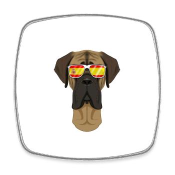 Mastiff I Spain Sunglasses I Spanish Flag - Viereckiger Kühlschrankmagnet - Weiß - Vorne