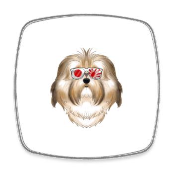 Havanese Japan Sunglasses I Japanese Flag - Square fridge magnet - white - Front