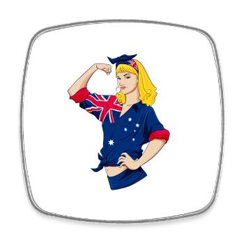 Australian Girl Unbreakable I Heritage Australia - Viereckiger Kühlschrankmagnet - Weiß - Vorne
