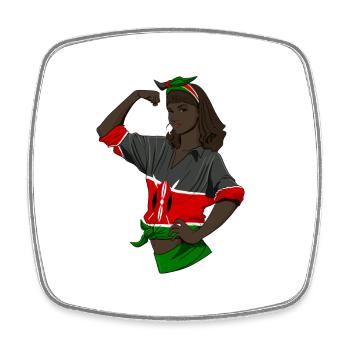 Kenyan Girl Unbreakable I Kenyan Heritage I Kenya - Viereckiger Kühlschrankmagnet - Weiß - Vorne