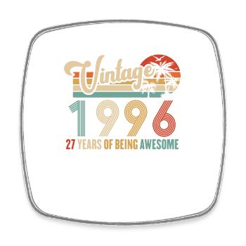 Vintage Année 1996 Anniversaire 27 Ans Idée Cadeau - Magnet carré - blanc - Devant
