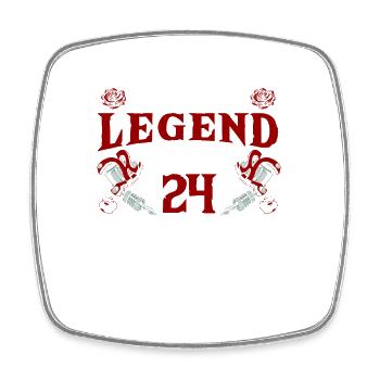 This ink-legendary turns 24 Fantastic 24. - Square fridge magnet - white - Front