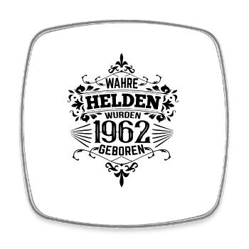Wahre Helden wurden 1962 geboren 60. Geburtstag - Viereckiger Kühlschrankmagnet - Weiß - Vorne