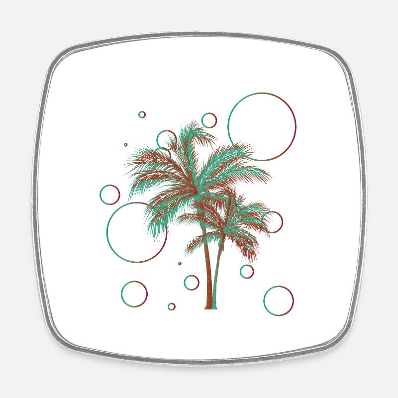 Arbre - Magnet carré - blanc