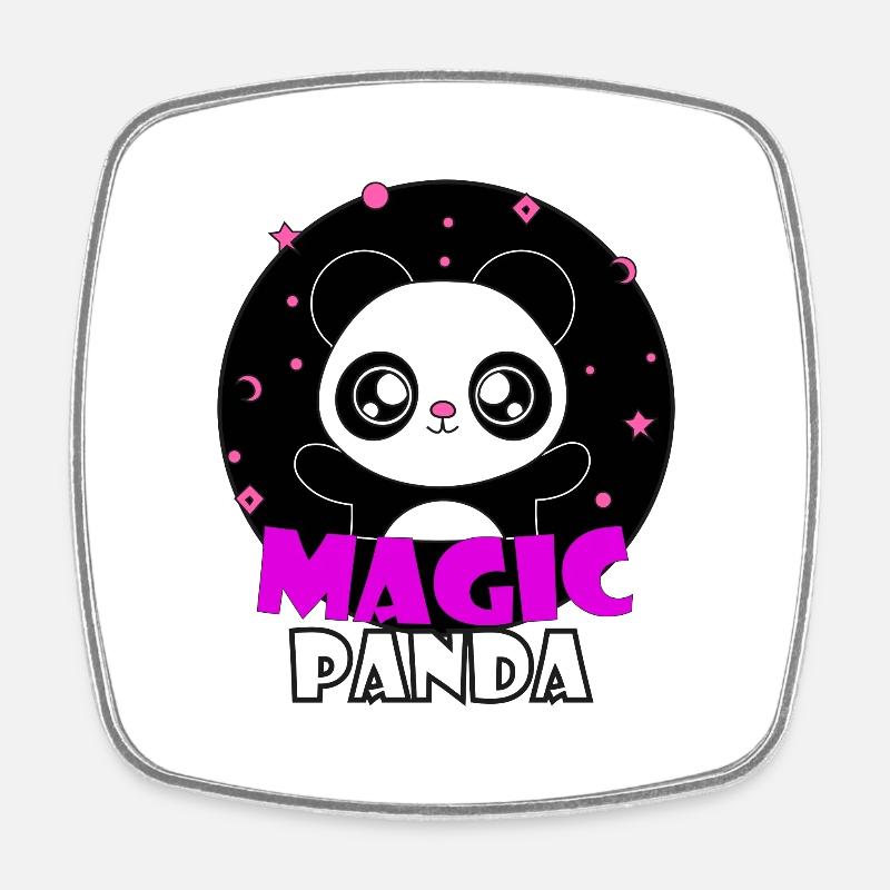Magic Panda - Square fridge magnet - white