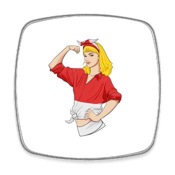 Polish Girl Unbreakable I Polish Heritage I - Square fridge magnet - white - Front