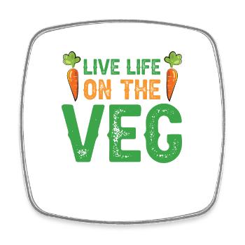 Vegetarier Veganer Vegan Veggie Tierschutz Gemüse - Viereckiger Kühlschrankmagnet - Weiß - Vorne