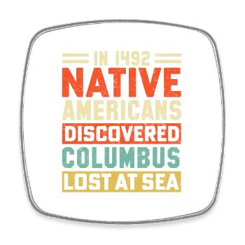 Indianer Ureinwohner Amerika Native American - Viereckiger Kühlschrankmagnet - Weiß - Vorne