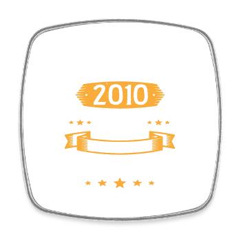 Janvier 2010 13 Ans Anniversaire Vintage Cadeau - Magnet carré - blanc - Devant