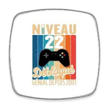 22 Ans 2001 Anniversaire Cadeau Citation Gamer - Magnet carré - blanc - Devant