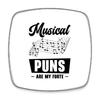 Musique Forte Jeu de mots musical Musiciens - Magnet carré - blanc - Devant