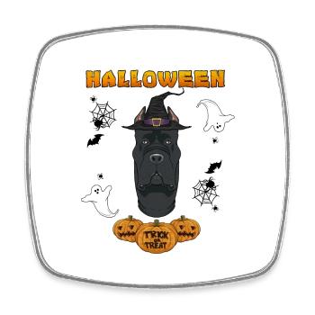Happy Halloween I Dog Lover I Cane Corso - Square fridge magnet - white - Front