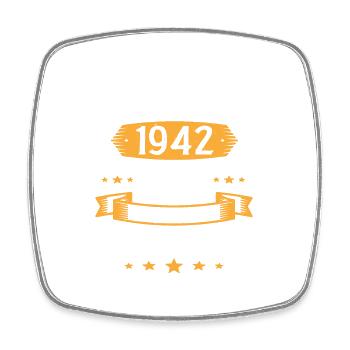 Février 1942 81 Ans Anniversaire Vintage Cadeau - Magnet carré - blanc - Devant