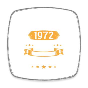 Février 1972 51 Ans Anniversaire Vintage Cadeau - Magnet carré - blanc - Devant