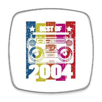 Best Of 2004 Stereo Radio Cassette Player - Square fridge magnet - white - Front
