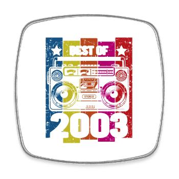 Best Of 2003 Stereo Radio Cassette Player - Square fridge magnet - white - Front