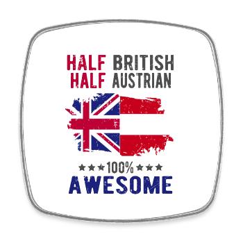 Moitié britannique moitié autrichienne - Magnet carré - blanc - Devant