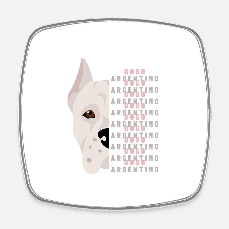 dogo argentino - Square fridge magnet - white