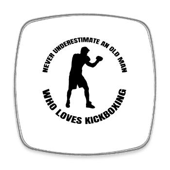 Kickboxen Kampfsport Boxen Kickboxer Boxer - Viereckiger Kühlschrankmagnet - Weiß - Vorne