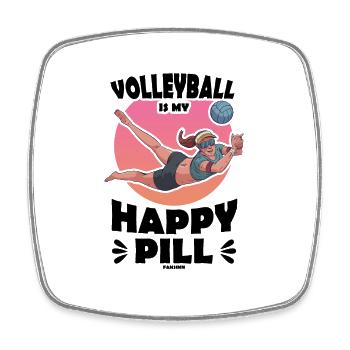 Volleyball Beachvolleyball Geschenk Strand - Viereckiger Kühlschrankmagnet - Weiß - Vorne
