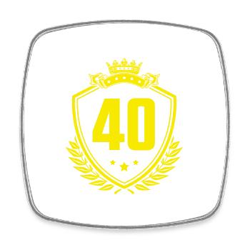 40 Nombre d’armoiries - Magnet carré - blanc - Devant